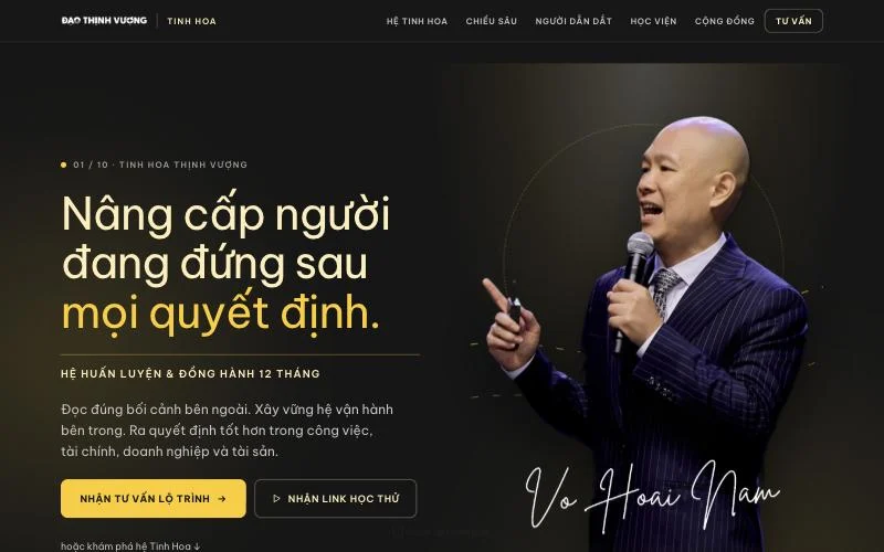 Đầu trang Tinh Hoa Thịnh Vượng: nâng cấp người đang đứng sau mọi quyết định.